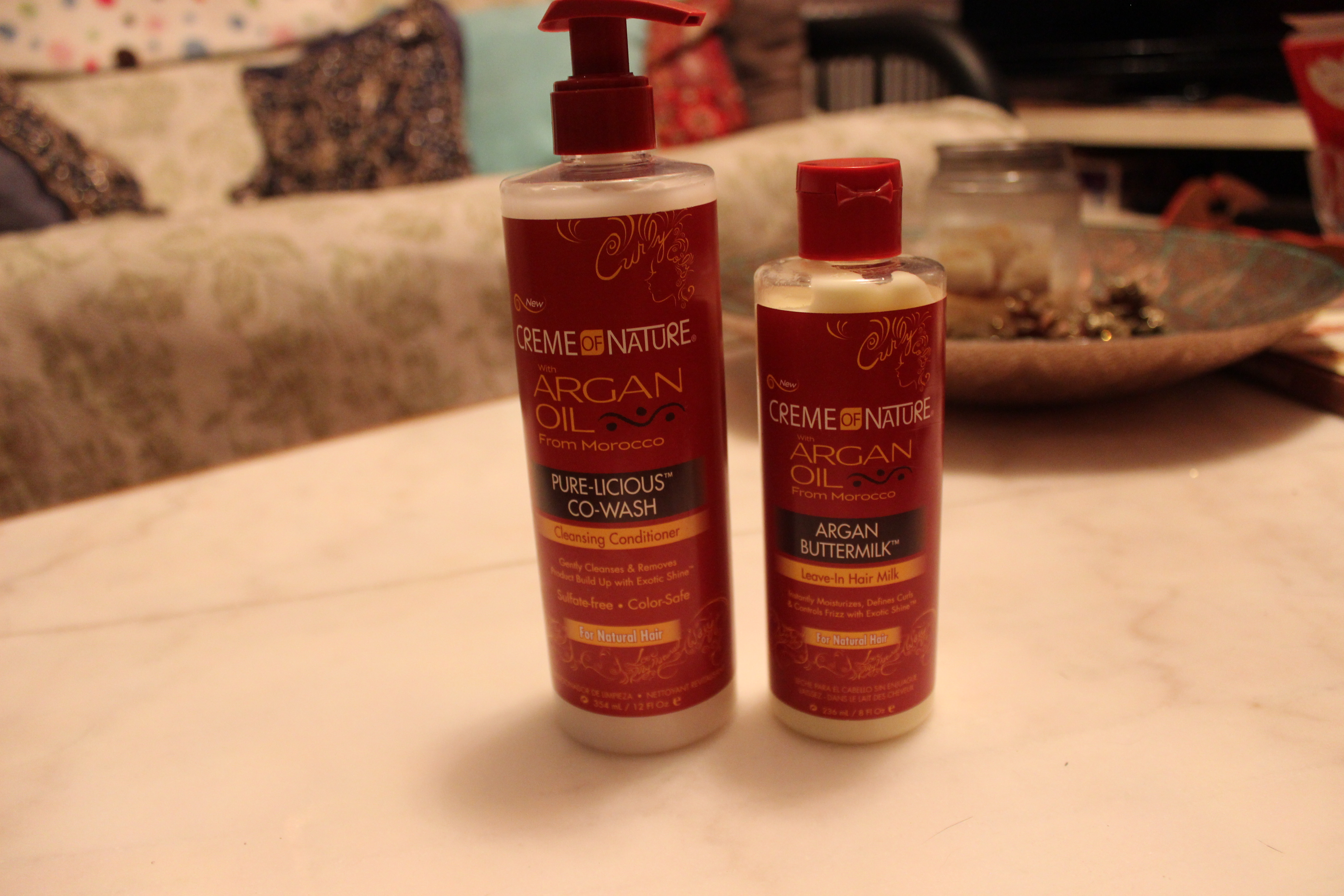 Creme of Nature Pure-Licious Co-Wash & Argan Buttermilk Leave-In Hair Milk Giveaway!